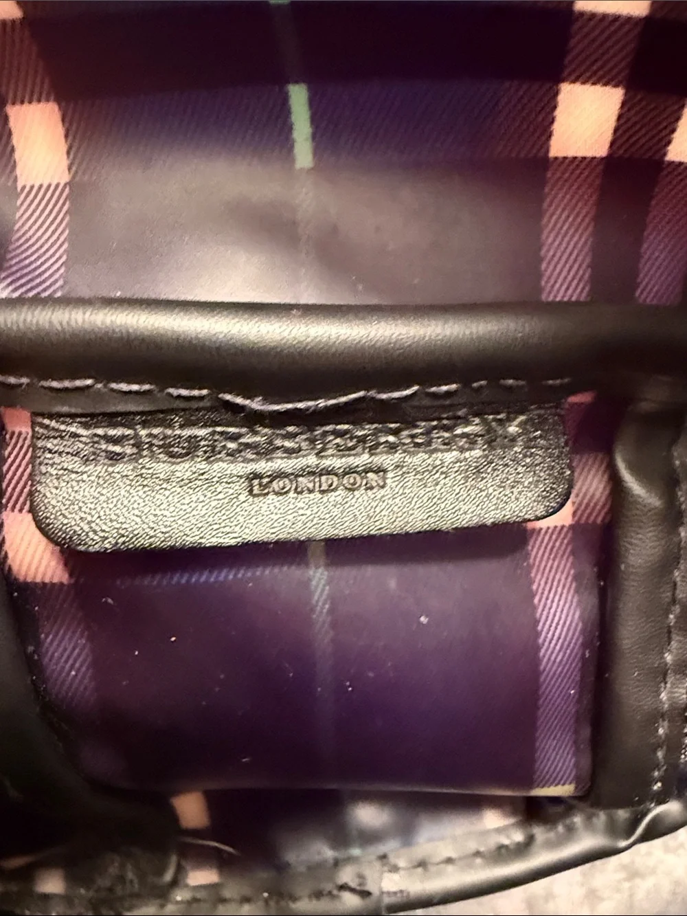 VINTAGE Burberry Navy Novacheck Cosmetic Bag